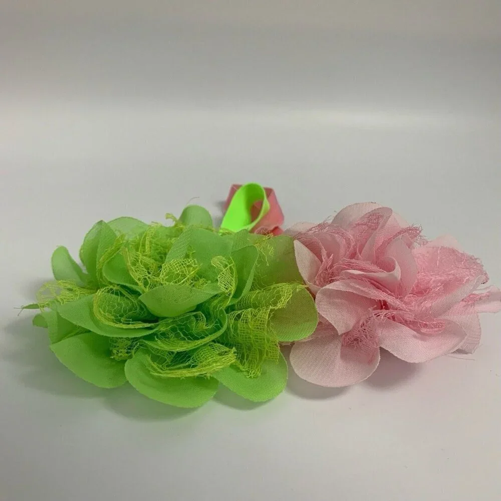 Flower Stretch Multicolor Hairbands For Children Hair Accessoies Pack of 9